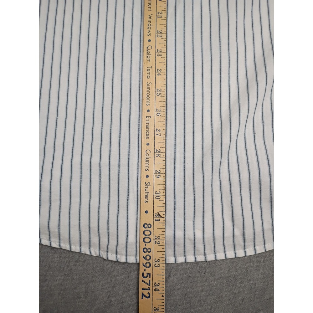 IZOD Saltwater Newport Oxford Shirt Mens XXL Blue White Striped Button Down NWT - Picture 9 of 10